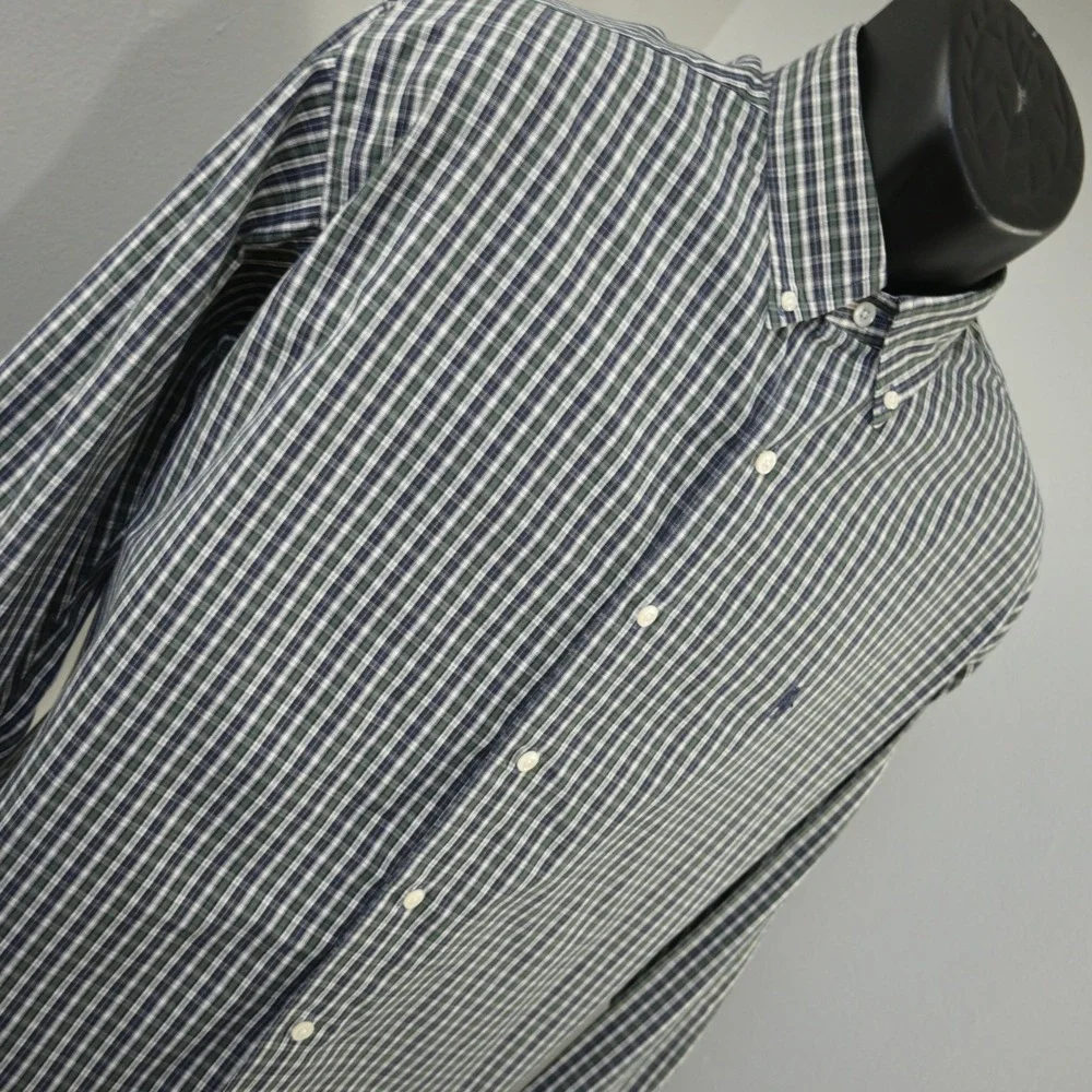 VTG Polo Ralph Lauren Marlowe Dress Shirt Plaid Long Sleeve Button Up Mens Large
